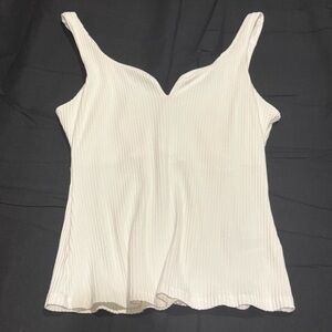H&M White Ribbed Tank